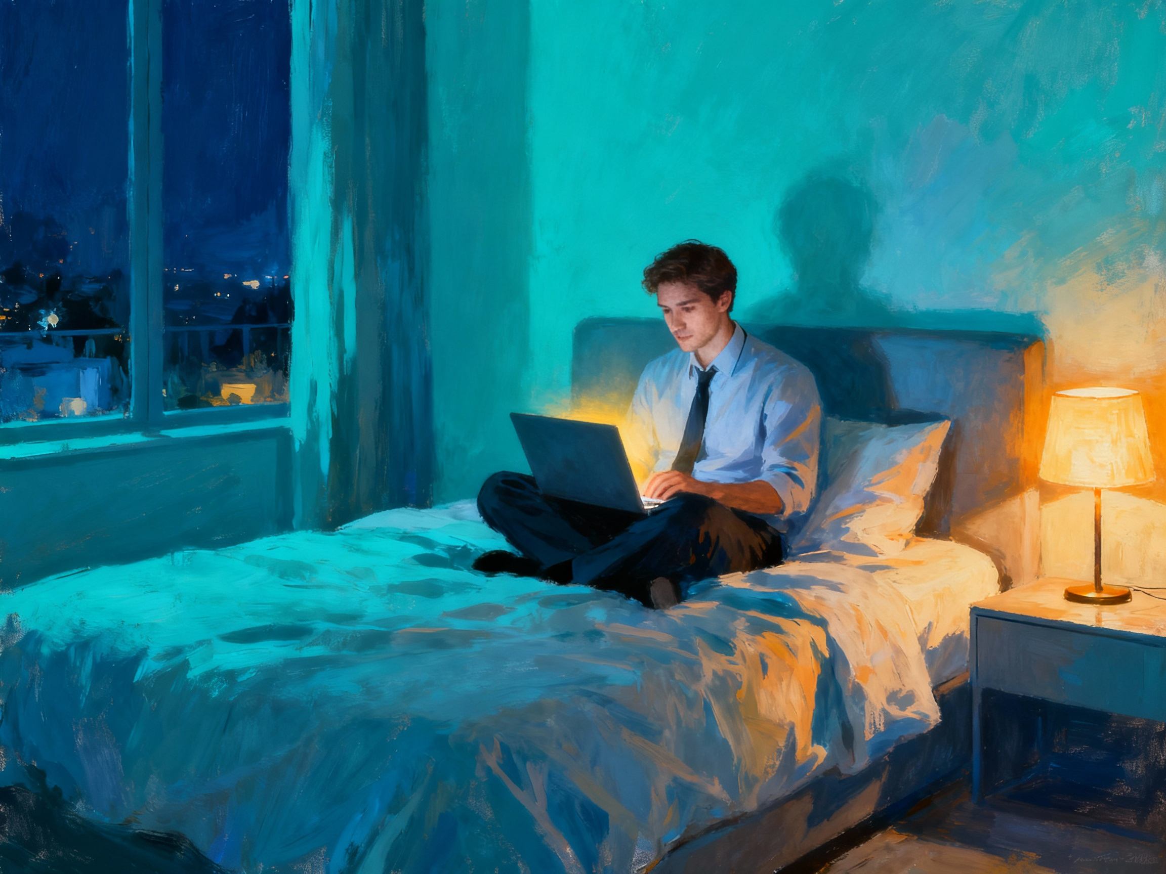 Reviewing a growth site on a laptop