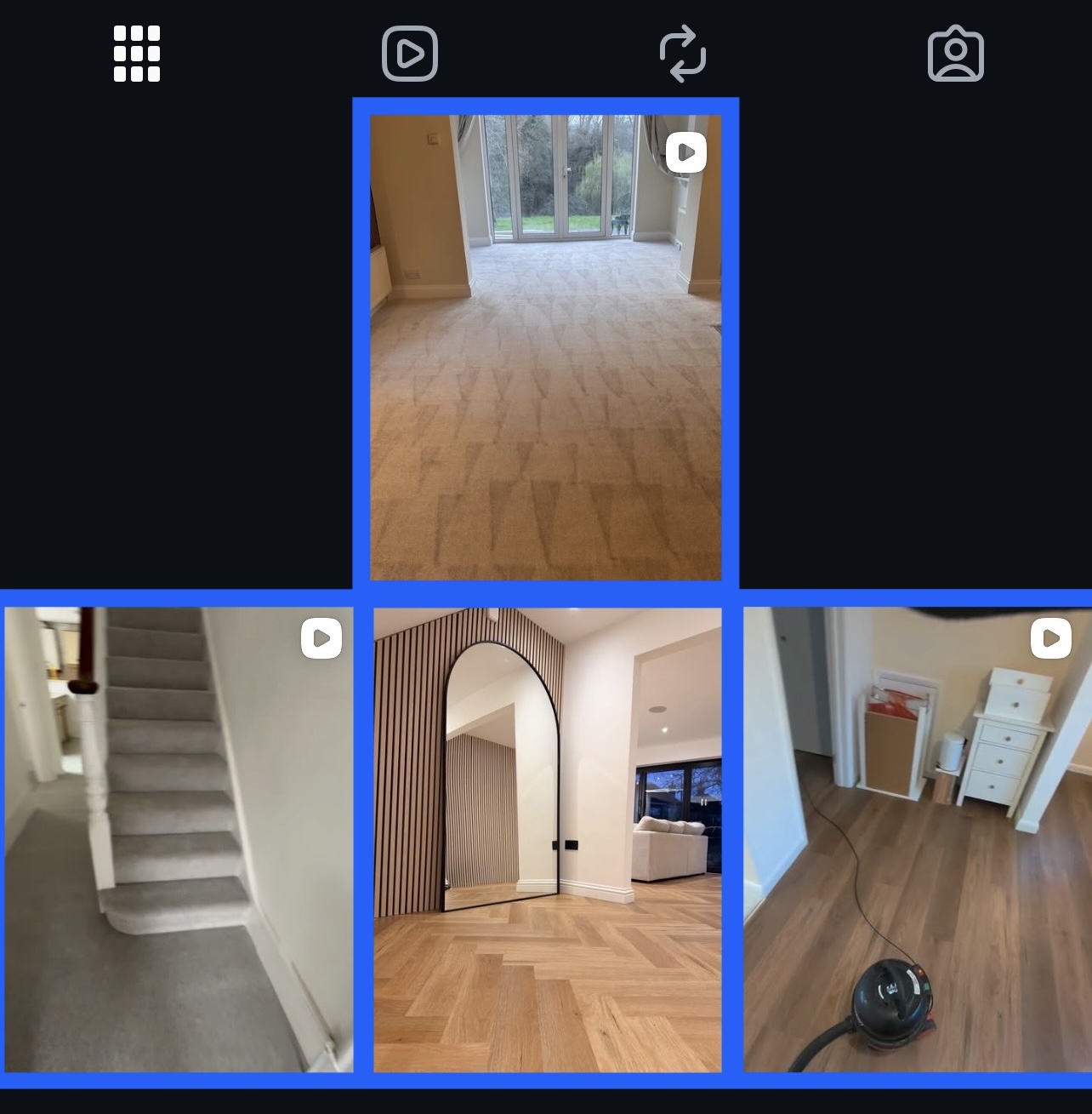 Instagram page showing highlighted posts used to populate a launch website